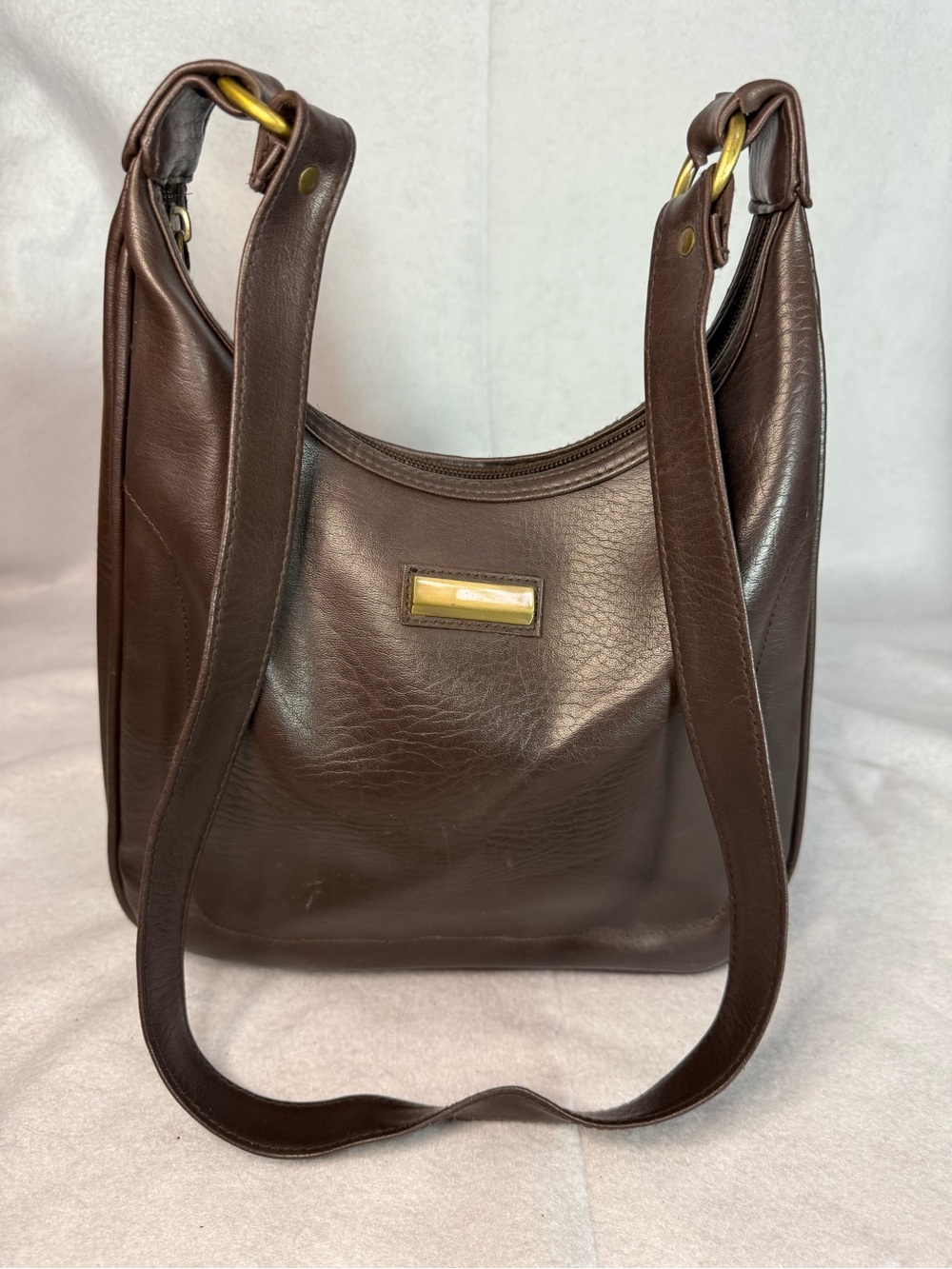 Classic Brown Leather Shoulder Bag - Cherokee